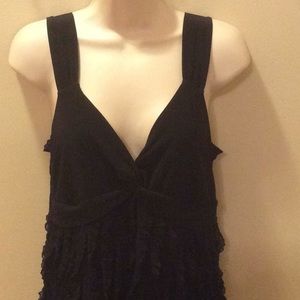 ,NEW DIRECTIONS BLACK SEXY  RUFFLED DRESS, SIZE SM